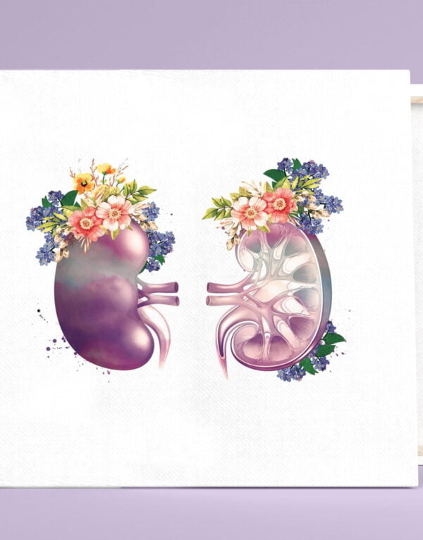 kidneys-Flowers Canvas Print