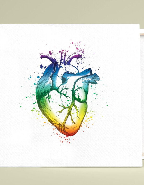 Heart-Rainbow Canvas Print